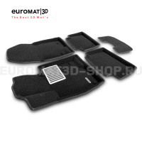 Текстильные 3D коврики Euromat3D Lux в салон для Mazda 3 (2014-2018) № EM3D-003411