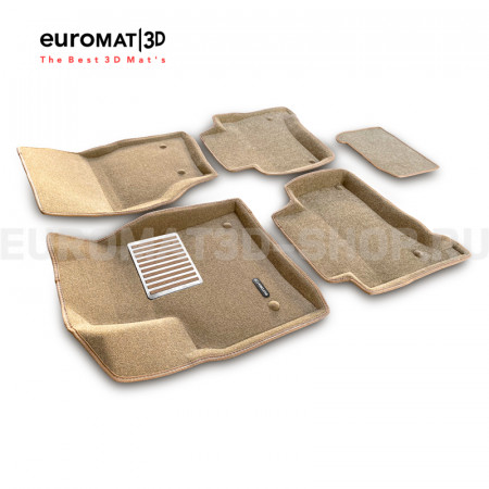 Текстильные 3D коврики Euromat3D Lux в салон для Porsche Cayenne (2002-2009) № EM3D-004100T Бежевые Текстильные 3D коврики Euromat3D Lux в салон для Porsche Cayenne (2002-2009) № EM3D-004100T Бежевые