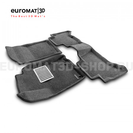 Текстильные 3D коврики Euromat3D Lux в салон для Toyota Land Cruiser Prado 150 (2010-2014) № EM3D-005115G Серые