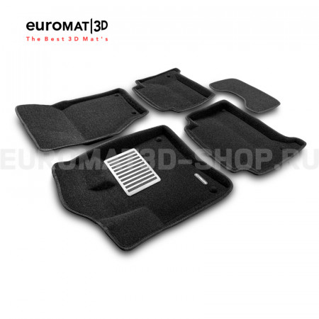 Текстильные 3D коврики Euromat3D Lux в салон для Audi Q7 (2005-2014) № EM3D-001105