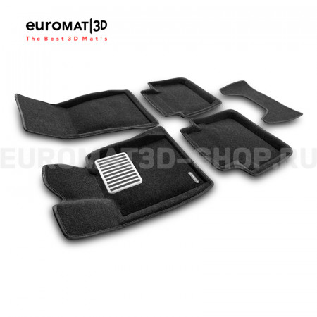 Текстильные 3D коврики Euromat3D Lux в салон для Bmw 7 (G11) (2015-) № EM3D-001217