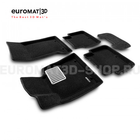 Текстильные 3D коврики Euromat3D Lux в салон для Genesis G80 (2014-) № EM3D-002705