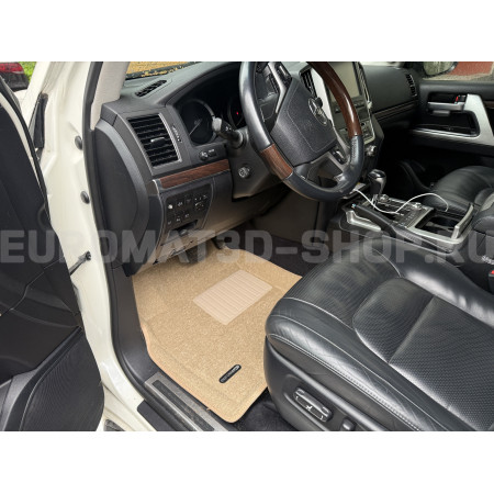 Текстильные 3D коврики Euromat3D Business в салон для Toyota Land Cruiser 200 (2012-2021) № EMC3D-005103T Бежевые