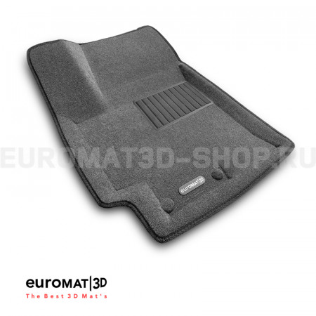 Текстильные 3D коврики Euromat3D Business в салон для Hyundai Solaris (2017-) № EMC3D-002931G Серые