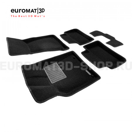Текстильные 3D коврики Euromat3D Premium в салон для Porsche Macan (2014-) № EMPR3D-004103