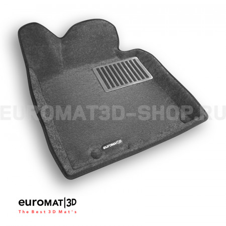 Текстильные 3D коврики Euromat3D Lux в салон для Kia Ceed (2012-2018) № EM3D-002706G Серые
