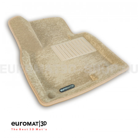 Текстильные 3D коврики Euromat3D Business в салон для Mazda CX-5 (2017-) № EMC3D-003414T Бежевые
