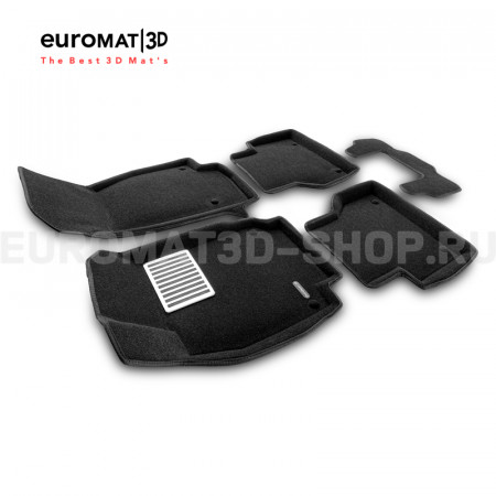 Текстильные 3D коврики Euromat3D Lux в салон для Audi A7 (2019-) № EM3D-001111