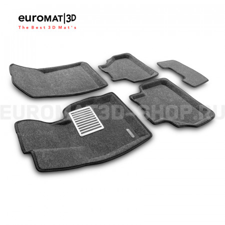 Текстильные 3D коврики Euromat3D Lux в салон для Bmw X4 (F26) (2015-2017) № EM3D-001210G Серые