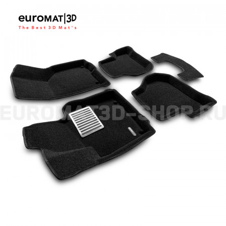 Текстильные 3D коврики Euromat3D Lux в салон для Seat Leon (2005-2012) № EM3D-004502
