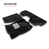 Текстильные 3D коврики Euromat3D Lux в салон для Cadillac XT6 (2021-) № EM3D-001307