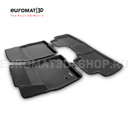 3D коврики Euromat3D EVA в салон для Cadillac XT6 (2021-) № EM3DEVA-001307