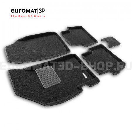 Текстильные 3D коврики Euromat3D Business в салон для Ravon R2 (2016-2022) № EMC3D-001508