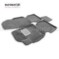 Текстильные 3D коврики Euromat3D Lux в салон для Exeed VX (2021-2023) № EM3D-001424G Серые