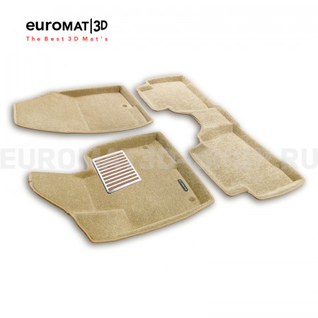 Текстильные 3D коврики Euromat3D Lux в салон для Hyundai Santa Fe (2013-2017) № EM3D-002723T Бежевые Текстильные 3D коврики Euromat3D Lux в салон для Hyundai Santa Fe (2013-2017) № EM3D-002723T Бежевые