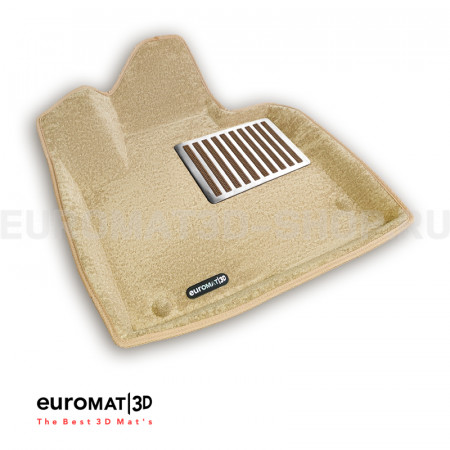 Текстильные 3D коврики Euromat3D Lux в салон для Hyundai Santa Fe (2013-2017) № EM3D-002723T Бежевые Текстильные 3D коврики Euromat3D Lux в салон для Hyundai Santa Fe (2013-2017) № EM3D-002723T Бежевые