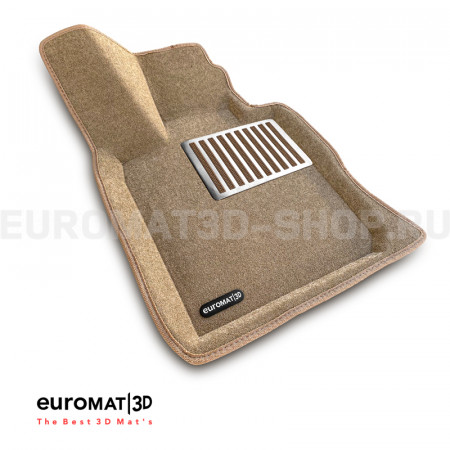 Текстильные 3D коврики Euromat3D Lux в салон для Bmw 8 (G16) (2018-) № EM3D-001207T Бежевые
